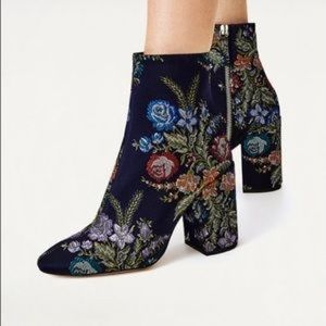 ZARA Embroidered Booties